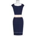 Kate Kasin Sleeveless Crew Neck Hips-Wrapped Bodycon Retro Vintage Pencil Dress KK000397-1